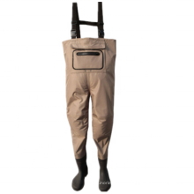 Breathable Fishing Chest Wader with Rubber Boots from China